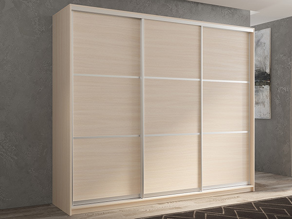 Шкаф-купе Кааппи 4 Дуб молочный 240х60х230 см