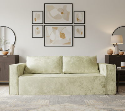 Диван-еврокнижка Лофт Люкс Плюш, 140х195, бежевый