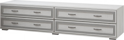 Ливорно Тумба для ТВ-техники ЛТ-2 ясень анкор светлый патина серебро