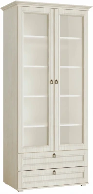 Престиж 1 ПВХ Шкаф со стеклом сандал светлый