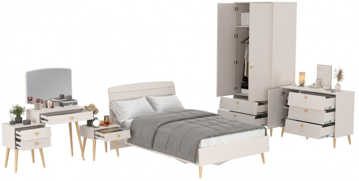 Афина Спальня 24-1200, кашемир серый