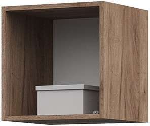 Антресоль 400 Машенька (400х400х380) Фасад ГРАФИТ СЕРЫЙ/Корпус ДУБ КРАФТ ТАБАЧНЫЙ