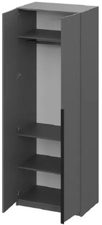 шкаф распашной Берген ПРО ШК-800 серый графит/серый графит