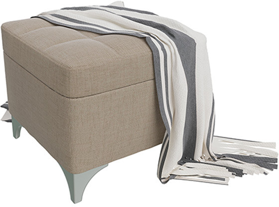 Банкетка 6-5113ТКбеж Жозефина-2, ткань бежевая, ШхГхВ 46х46х45 см., под сиденьем есть ниша