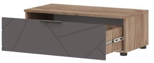 ОРЕГОН ТБ 01 Тумба 800 (800х275х400) Фасад МДФ АСФАЛЬТ СУПЕРМАТ,ДУБ КРАФТ ТАБАЧНЫЙ/Корпус ДУБ КРАФТ ТАБАЧНЫЙ