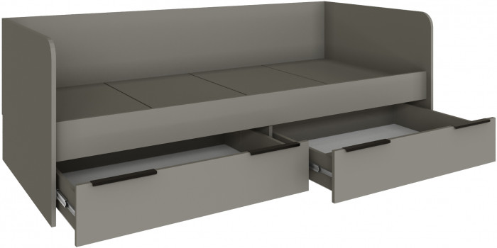 Кровать Мадрид (0,8) с 2-мя ящиками, Мокко