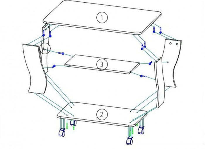 Престиж 3 стол журнальный Бодега Светлый