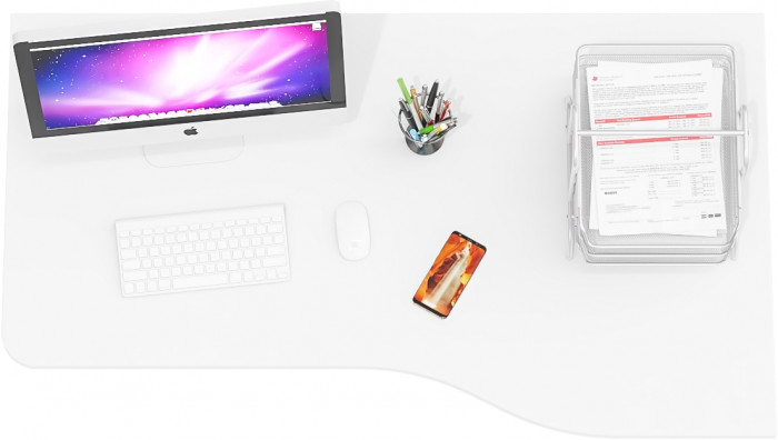 письменный стол С-МД-1-04, белый шагрень