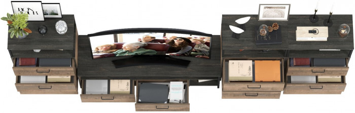 Трувор Гостиная 108, дуб гранж песочный/интра