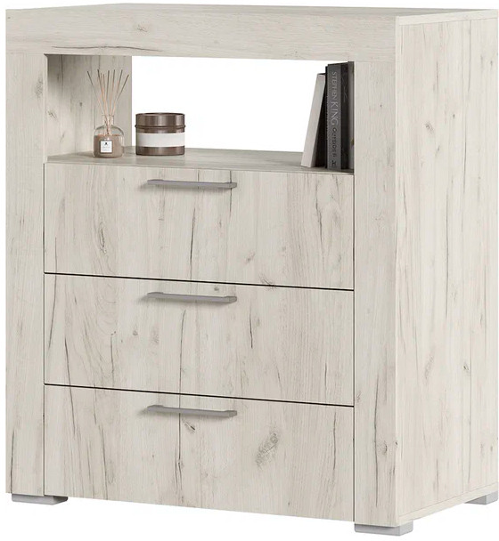 Гранд комод К2 (800х917х449) дуб крафт белый