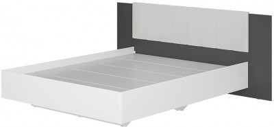 Кровать Шарм КР-18 160х200, настил,Графит, Белый