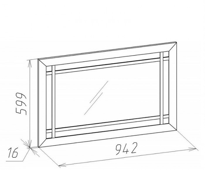 Зеркало навесное Sherlock 7, дуб сонома