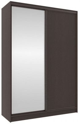 Шкаф-купе двухдверный с зеркалом 1600 Домашний Венге