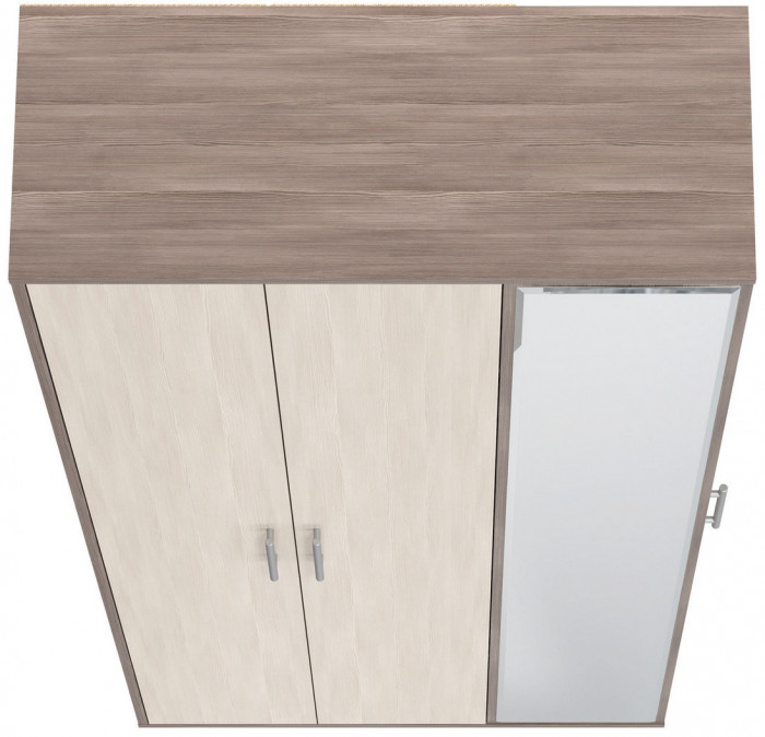 Прихожая 2-3421бод.тем/св Домино-мини, цвет бодега тёмный/бодега светлый, ШхГхВ 88х36х202 см., универсальная сборка