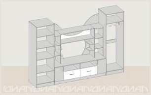 Гостиная Аллегро Вариант 5 (Венге / Белфорт)