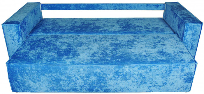 Диван-кровать Лофт Люкс Плюш, еврокнижка, пружинный блок,140х195, синий