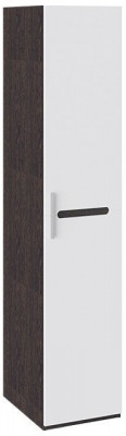 Фьюжн ТД-260.07.01 Шкаф для белья (Белый глянец, Венге Линум)