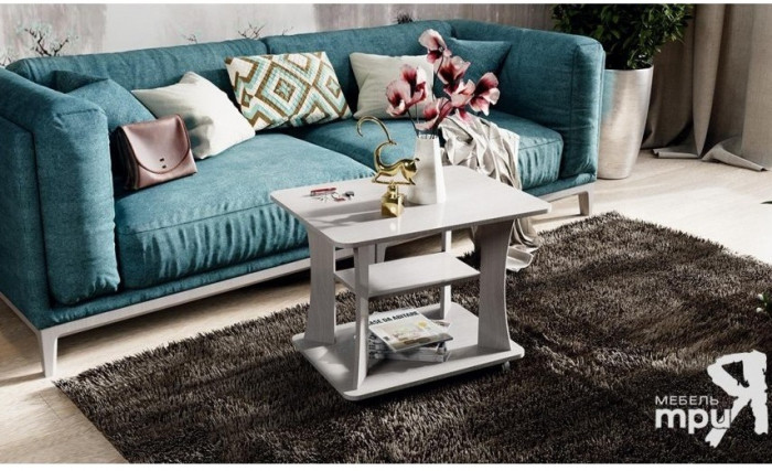 Стол журнальный Тип 8 (Дуб Крафт Белый)