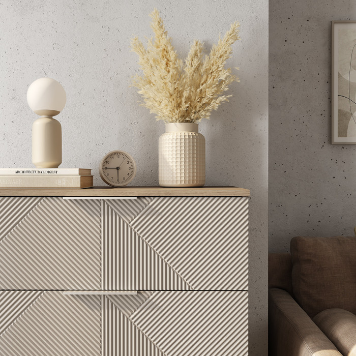 "Эмилия" КМ-04 комод Дуб смоки/Айриш (MF03)