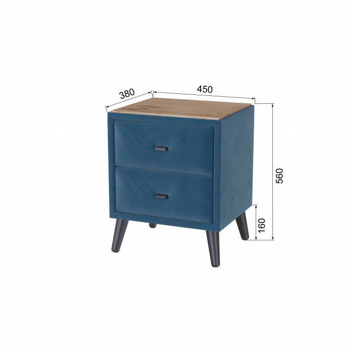 Тумба прикроватная интерьерная Пай атлантида/мдф дуб канадский