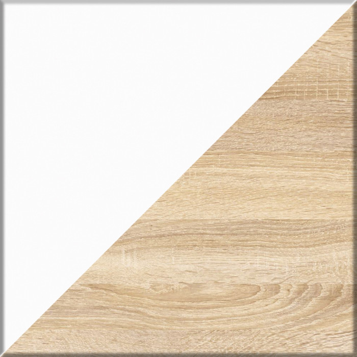 Мори компьютерный стол МС-16 правый + Шкаф МШ900.1, дуб сонома/белый