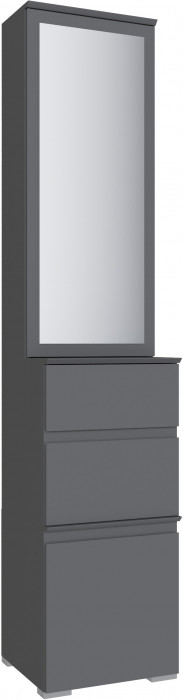 Модульная прихожая Плейона, набор 1, Графит серый