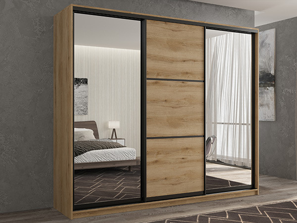 Шкаф-купе Кааппи 3 Эвок Прибрежный 210х60х230 см