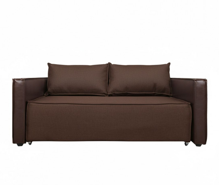 Диван-кровать Барон 120, аккордеон, 120х200, рогожка, коричневый