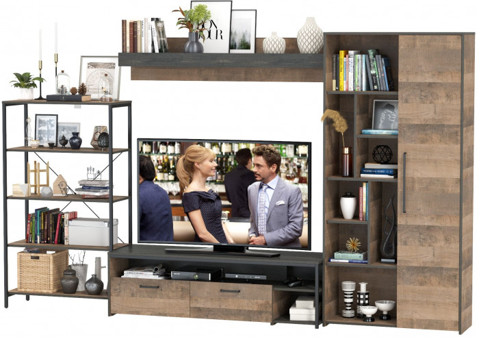 Трувор Гостиная 069, дуб гранж песочный/интра