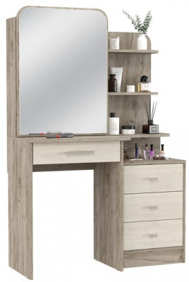 Трюмо 4-25101дкс/скан.д.б. Верона, цвет дуб крафт серый/скандинавское дерево белое, ШхГхВ 98,8х45,1х150,1 см., НЕ универсальная сборка