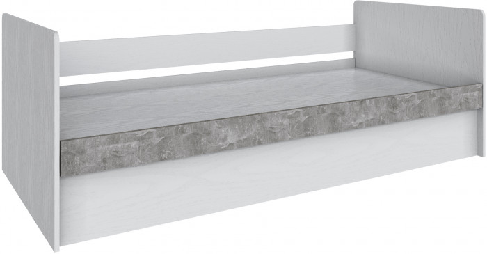 Кровать Мадрид (0,9) с подъемным механизмом, Белый/Ателье светлое