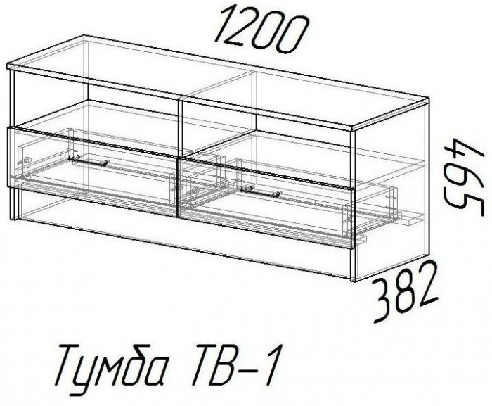 Тумба TV1 Эра (Венге / лоредо)