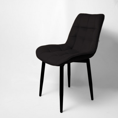 Стул &quot;Бостон&quot; белый матовый Velutto 34 черный