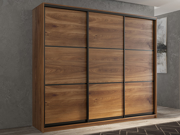 Шкаф-купе Кааппи 4 Кастелло Бренди 240х45х230 см