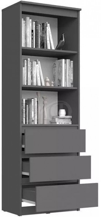 Челси Стеллаж (Белый глянец, Дуб Сонома)