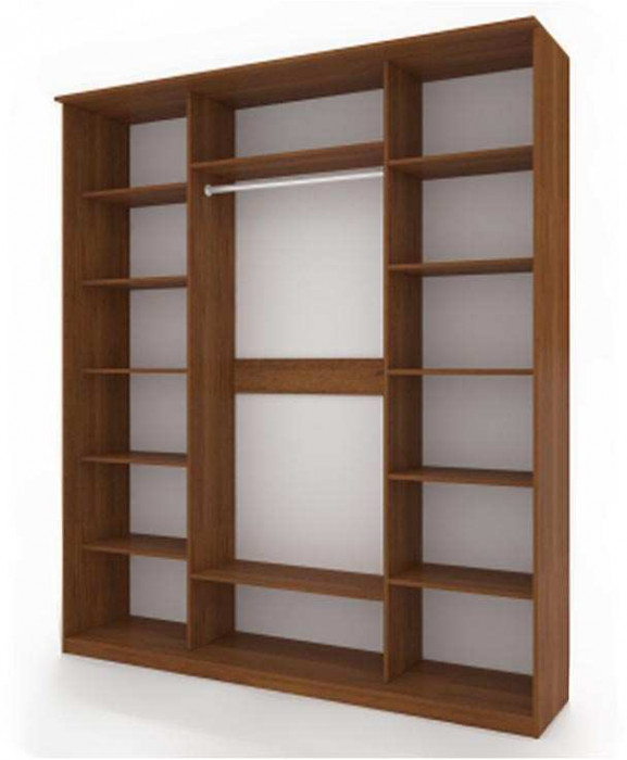 Шкаф купе Модерн 2076х600 3-х дверный 3-х секционный зеркало ясень