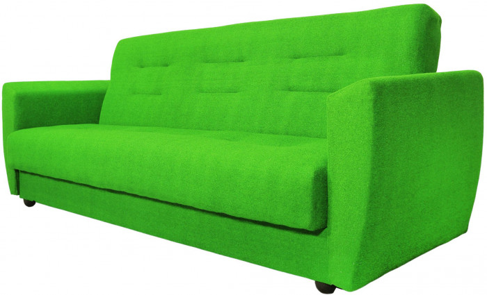 Раскладной диван-кровать, прямой, книжка, цвет зеленый, Лира 120х190