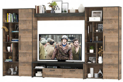 Трувор Гостиная 075, дуб гранж песочный/интра