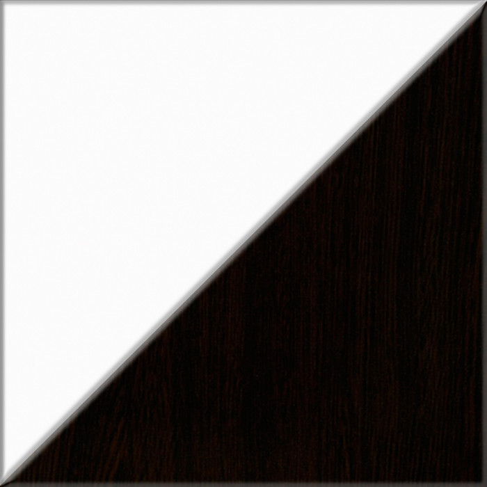 Прихожая П-6 Компоновка № 51, венге/фасады МДФ белое дерево фрезеровка прованс