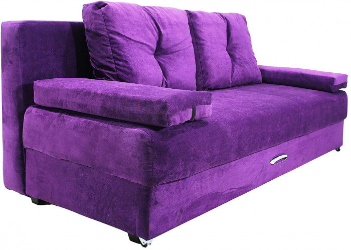 Диван-кровать Амстердам Мини Люкс, 150х195, еврокнижка, велюр, фиолетовый