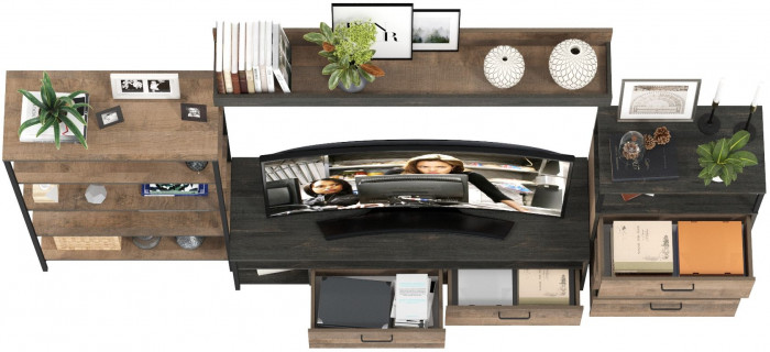 Трувор Гостиная 083, дуб гранж песочный/интра