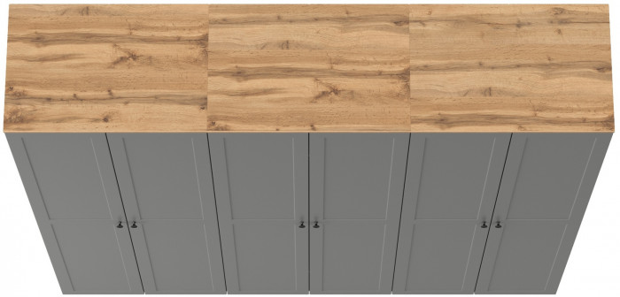 Остин 13.224 Шкаф 3 шт., серый графит/дуб крафт золотой