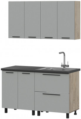 Кухня Этна 1.4 м. Комплект 1, софт грей