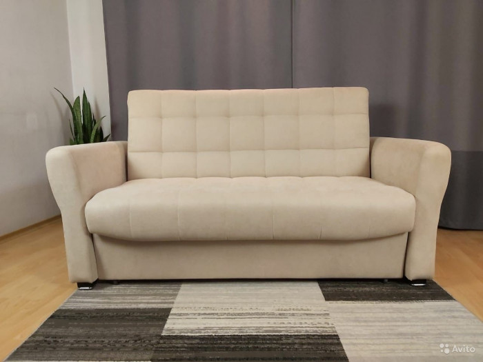 Диван-кровать Барон 120, аккордеон, 120х200, рогожка, серый