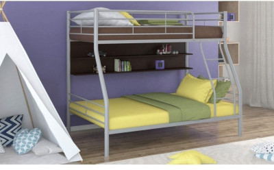 Двухъярусная кровать Гранада-2П (Дуб Сонома, Черный)