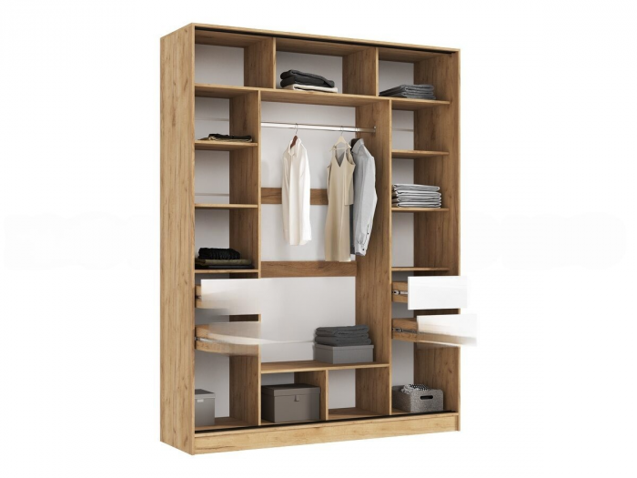 Спальня Роджина дуб крафт/белый глянец