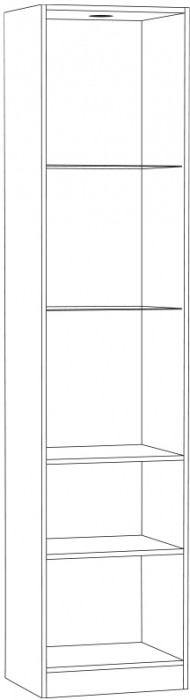 Ливерпуль Шкаф-витрина, ясень ваниль/белый