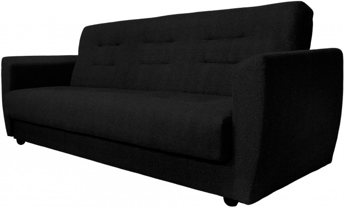 Диван Лира 140 черный ППУ