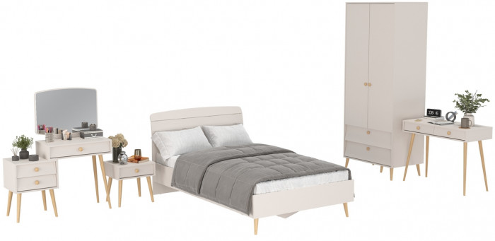 Афина Спальня 27-1200, кашемир серый