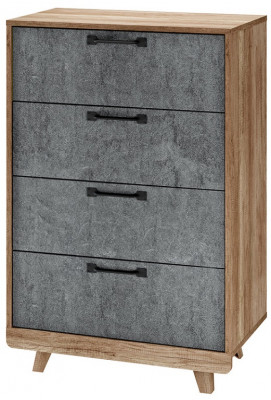 Комод &quot;Мегаполис&quot; КМ-02 Дуб каньон/M18 серый